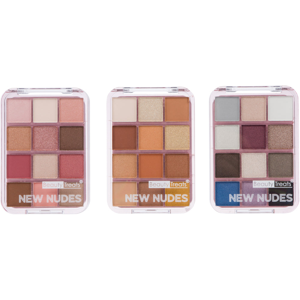 NEW NUDES - 12 COLOR EYESHADOW PALETTE – www.beauty-treats.com