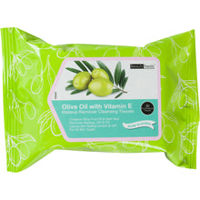 Load image into Gallery viewer, 120-OL - OLIVE OIL MAKEUP REMOVER CLEANSING TISSUES