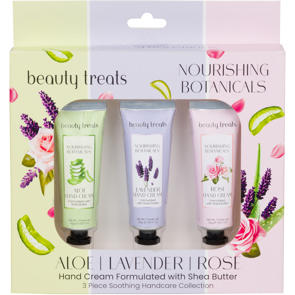 261 - NOURISHING BOTANICALS HAND CREAM TRIO – www.beauty-treats.com