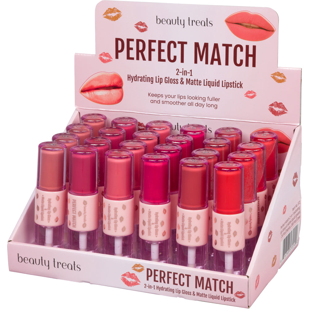 572 - PERFECT MATCH - HYDRATING LIP GLOSS & MATTE LIQUID LIPSTICK