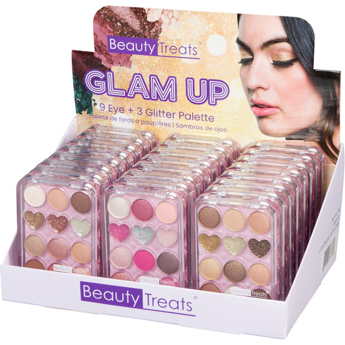 743 - GLAM UP - 9 EYE + 3 GLITTER PALETTE