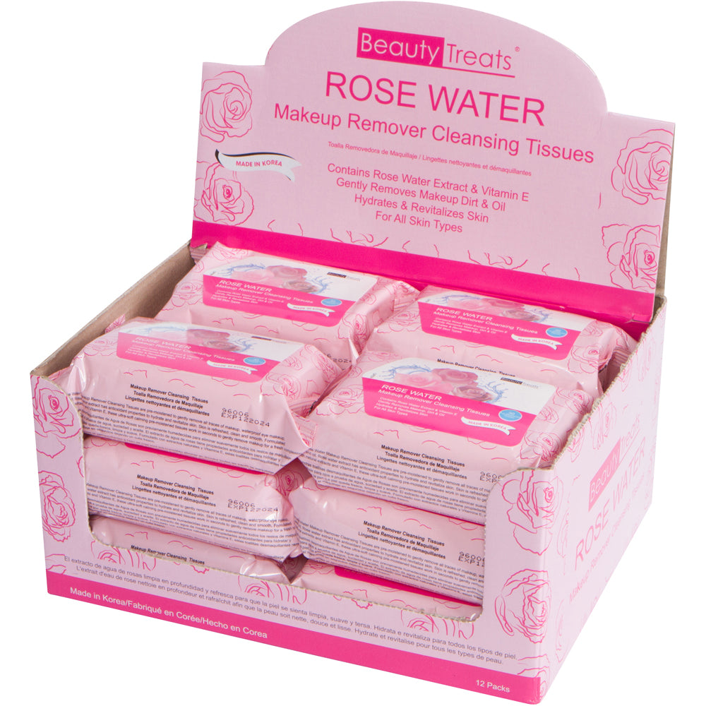 120-RW - ROSE WATER MAKEUP REMOVER CLEANSING TISSUES