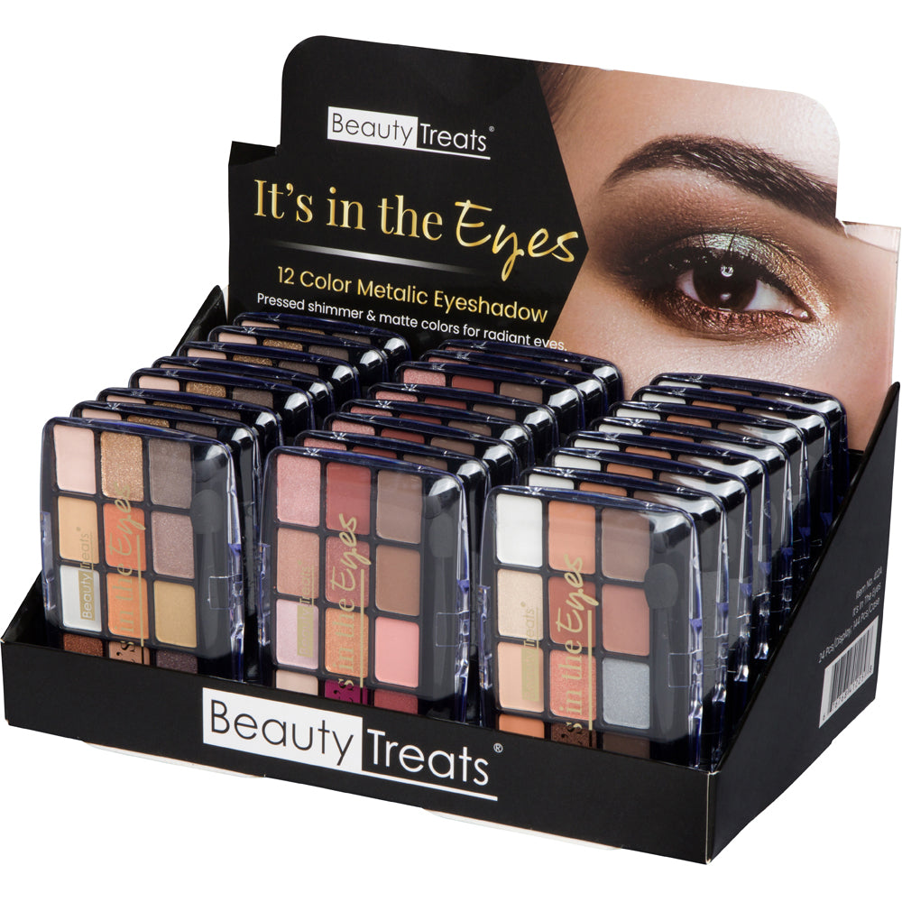 12 COLOR MATTE EYESHADOW DISPLAY – www.beauty-treats.com