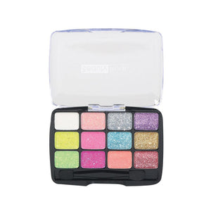 413-02 - 12 COLOR GLITTER PALETTE - CONFETTI